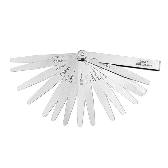 Ensemble de jauges d'épaisseur pliables, identification facile, outils de mesure d'épaisseur multifonctions en acier inoxydable poli