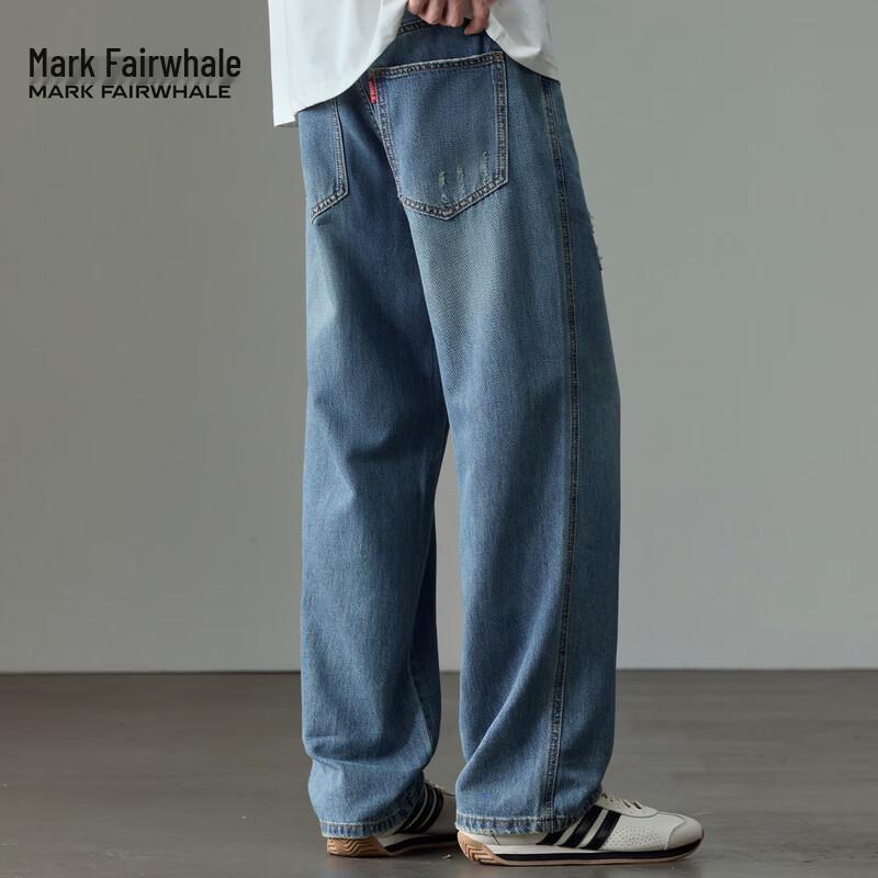Mark Fairwhale Men's Summer Tencel Straight-Leg Jeans
