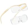 Kenko Glasses Type Magnifier YUI Loupe with Interchangeable Lenses Large Size Magnification Set of 2 Ivory 1.6x/1.89x KTL-5108L-IV