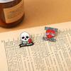 Funny Scary Skull Male Skeletion Female Ghost Women Scarf Pins Clothes Decor Korean Style Brooch Halloween Enamel Pins