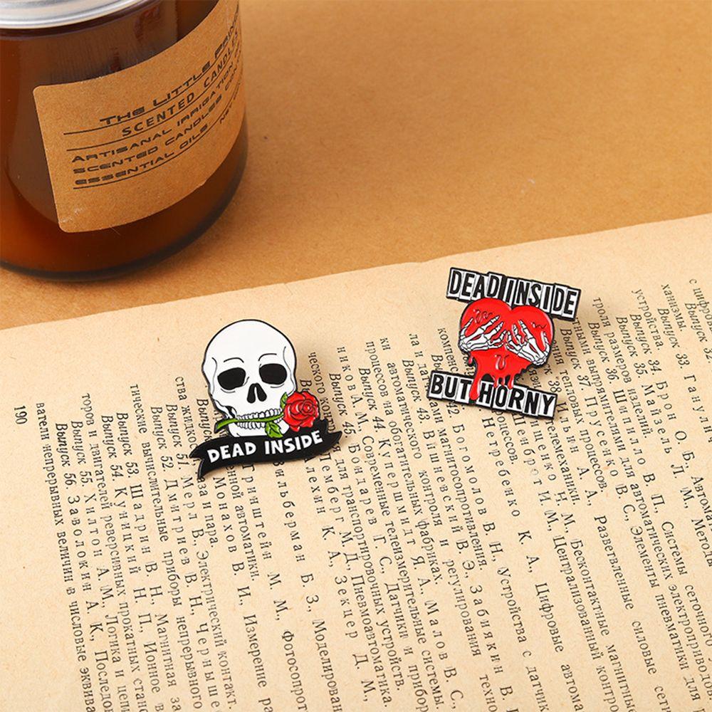 Funny Scary Skull Male Skeletion Female Ghost Women Scarf Pins Clothes Decor Korean Style Brooch Halloween Enamel Pins