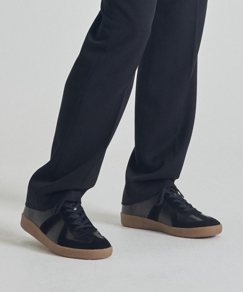 Analog Mood Essen Leder Laufsohle Bundeswehr Sneaker (Schwarz)