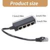 4 Port RJ45 Networking Splitter Adapter 4 Way LAN Cable Extender for Multiple Device Connection