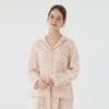 Lunaluz Women S Cotton Long Sleeve Collar Neck Two Piece pajamaS 2c 