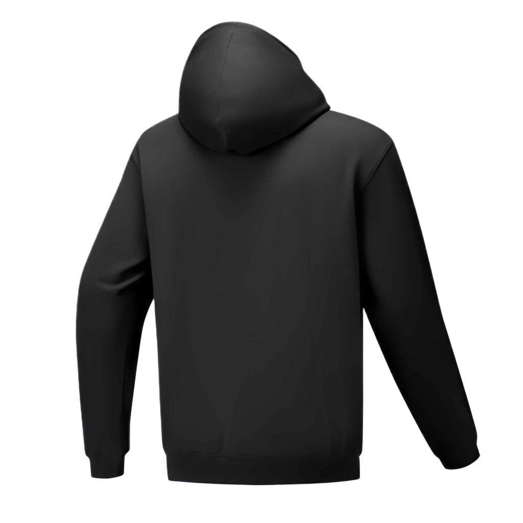Skechers Basic Sports Series Hooded Casual Pullover Fleece Breathable Sweatshirt Unisex Sweatshirt Carbon-Black P425U016-0018