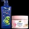 Anti-Dandruff Shampoo & Dove Exfoliating Body Scrub Set