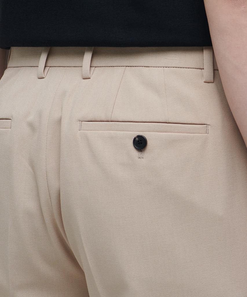 Musinsa Standard Lightweight Relaxed Tapered Hidden Banding Crop Slacks [Beige]