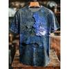 Retro Heren T-shirt Kunst Abstract Geometrisch Retro Print Casual Korte Mouw T-shirts Strandvakantie Mode Losse Herenkleding
