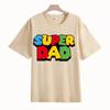 T-shirt d'été en coton Super Dad T-shirt pour homme Super Dad Cadeau de fête des pères Tenue de couple en famille T-shirt d'amour T-shirts pour hommes