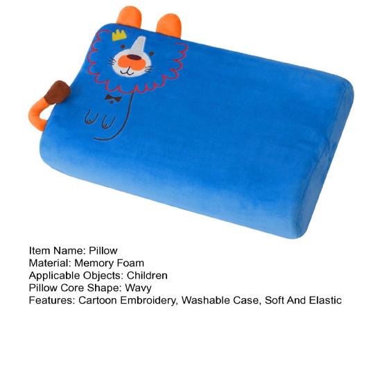 Ergonomic Kids Pillow Wave Wedge Shape Soft And Elastic Memory Foam Cartoon