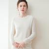 Kang Sai Ni 100% Cashmere Women's Casual Round Neck Sweater - Loose, Simple, Versatile Knitwear