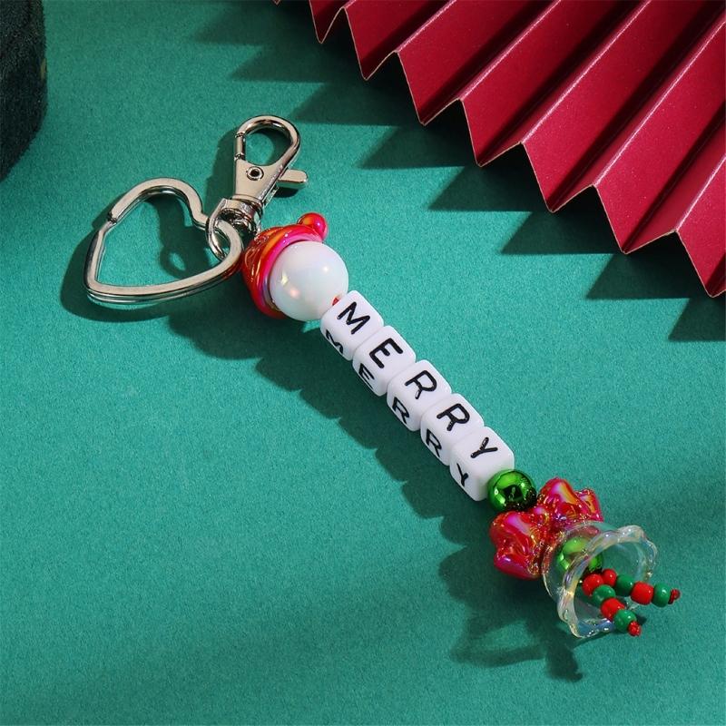 Miniature Holiday Key Chain Decorative Gift Item Child Friendly Sturdy Materials Cute Christmas Key Holder