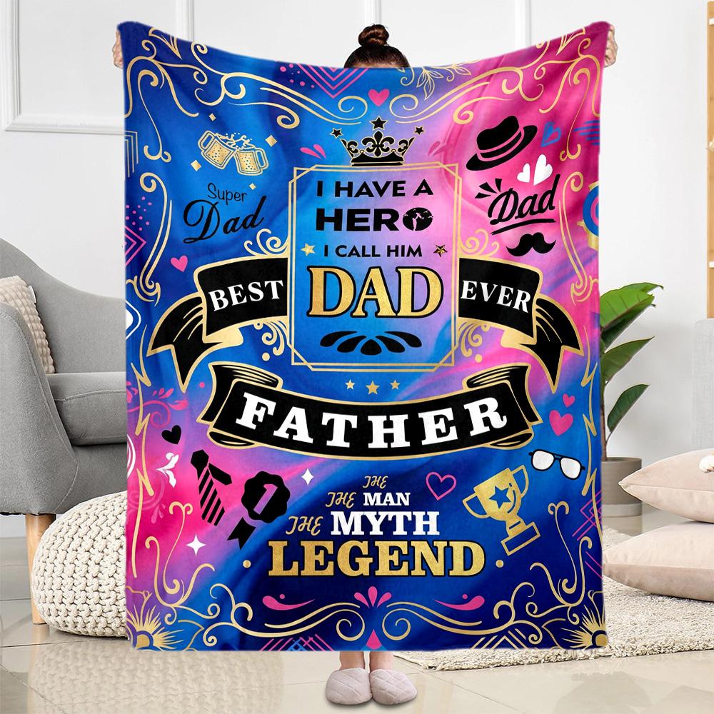 Liebesbrief Papa Decke Weich Warm Gemütlich Geeignet für Sofa Sessel Büro für Alle Anlässe Modern Bestes Feiertagsgeschenk für Freunde Familie