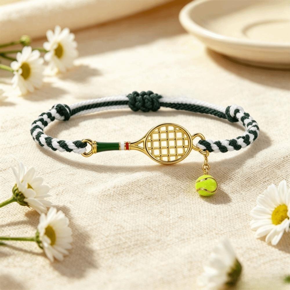 Adjustable Tennis Racket Bracelet Lightweight Design Couple Bracelet Couple Gift