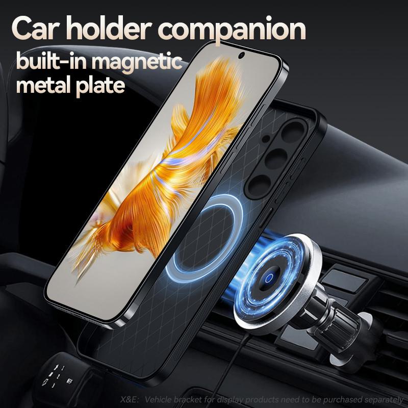 For Samsung Galaxy A25 5G Case Luxury Leather Shockproof Soft Phone Case For Samsung A25 25A A 25 Car Magnetic Holder Back Cover