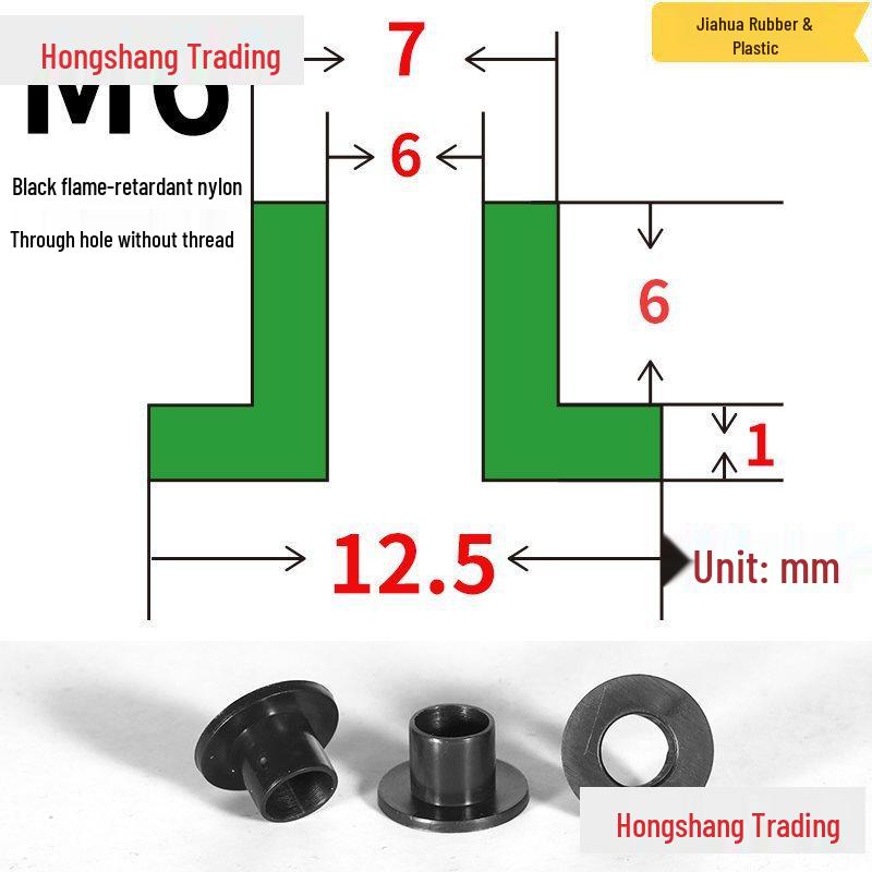 Step T-Shaped Nylon Insulating Bushing Washer, M3-M35 Thread Protection Spacer