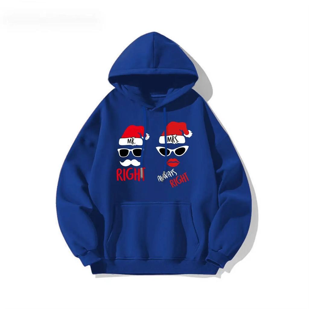 2023 Santa Claus Hooded Sweatshirts Cotton Christmas Printed Oversized Hoodie Unisex's Womens Winter Clothing Cute Party Pullovers Unisex
