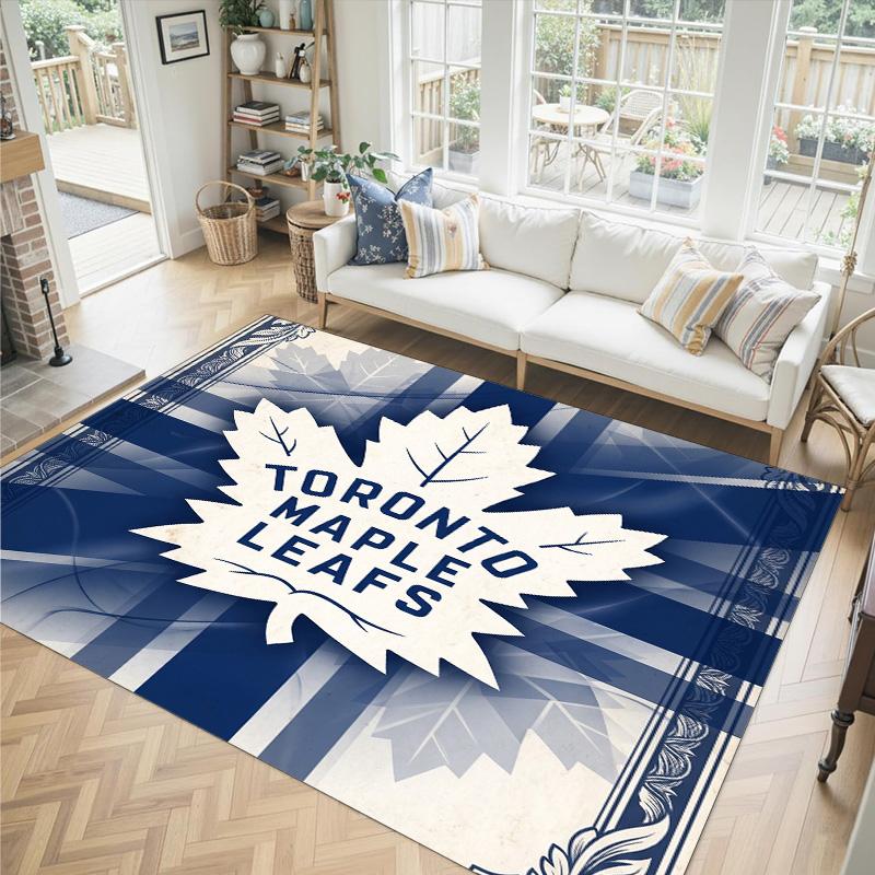 Dizajn Toronto Maple Leafs Kryštálový zamatový koberec Útulný Nie?Protišmyková potlačená predložka do spálne, obývacej izby, predsiene