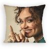 Kkehlani Singer Pillow Case Antidustmite Pillowcase Invisible Zipper Silky Short Plush Sofa Cushion Cover