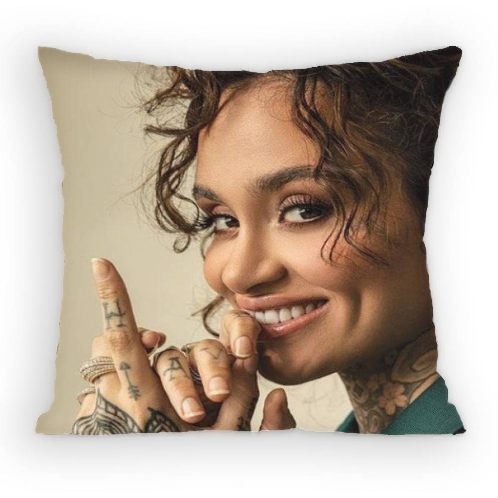 Kkehlani Singer Pillow Case Antidustmite Pillowcase Invisible Zipper Silky Short Plush Sofa Cushion Cover