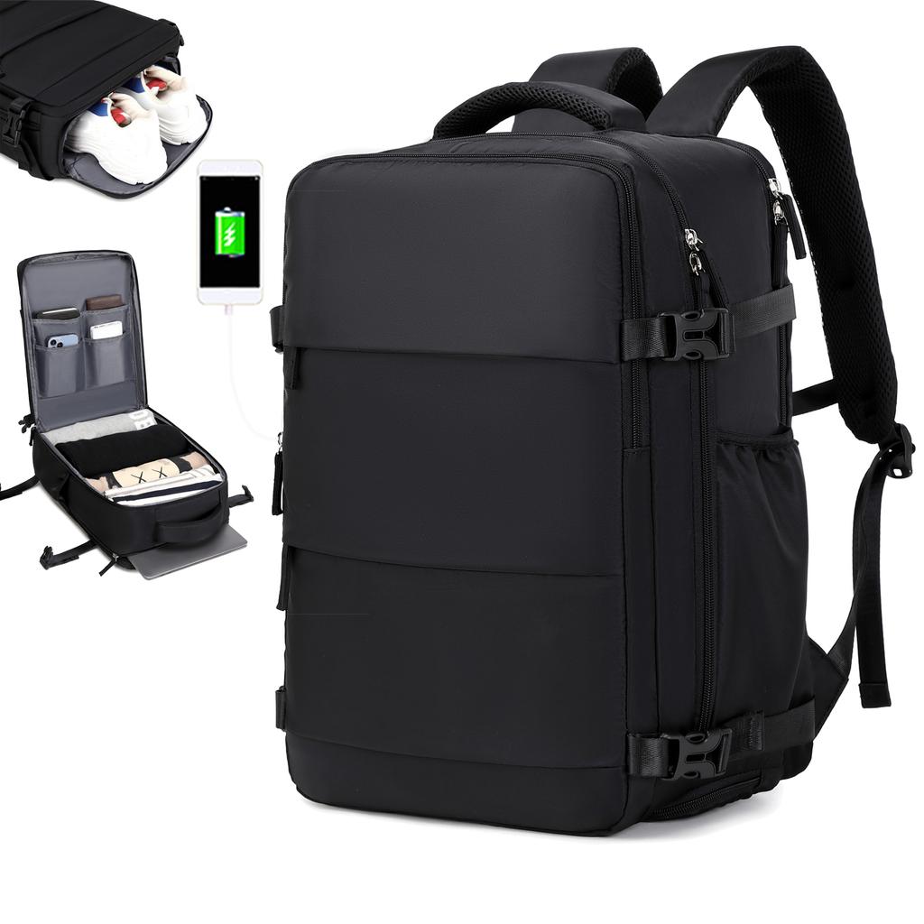 Travel Backpack for 15.6 Inch Laptop Waterproof Men and Women Backpack with Independent Shoe Compartment Large Capacity Rucksack