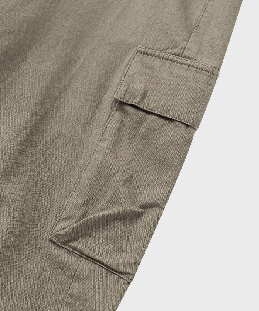 NONBLANK Washed Wide Curved Cargo Pants_Khaki