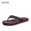 Fashion WOTTE Summer Men Flip Flops Fashion Imitation Denim Texture Casual Men Slippers Comfy Beach Shoes EVA Big Size 45 Zapatos Hombre