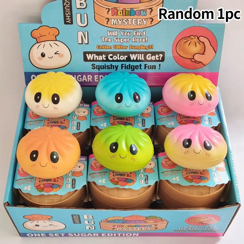 Toys Design Toys Colorful Dumpling Kneading Toy Dumpling Squishy Gifts Slow Rebound Toy Steamed Bun Steamer Stress Relief Fidget