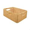 Handcrafted Rattan Storage Basket with Handles for Home Organization
