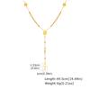 Vintage Temperament Collarbone Chain Stainless Steel Cross Notre Dame Beaded Y-Shaped Necklace Jewelry Nc-2104