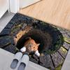 3D Optical Illusion Rug , New 3D Hole Rug, That Looks Like A Hole, Non-Slip Doormat for Indoor & Outdoor Entrance Decor Doormat