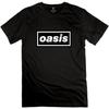 Men's Oasis Band Logo Retro Short Sleeve T-shirt Black US Size XXL