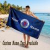 Rangers FC Design Beach Towel Custom Text Large Towel for Beach Vacation