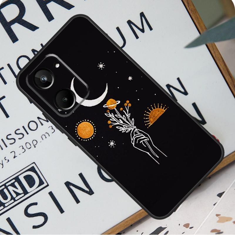 Sun Moon Flowers For Realme 12 Pro Plus 9 10 11 GT5 C51 C31 C67 C55 C53 C35 C33 C30 C21Y C25s GT Neo 6 Case