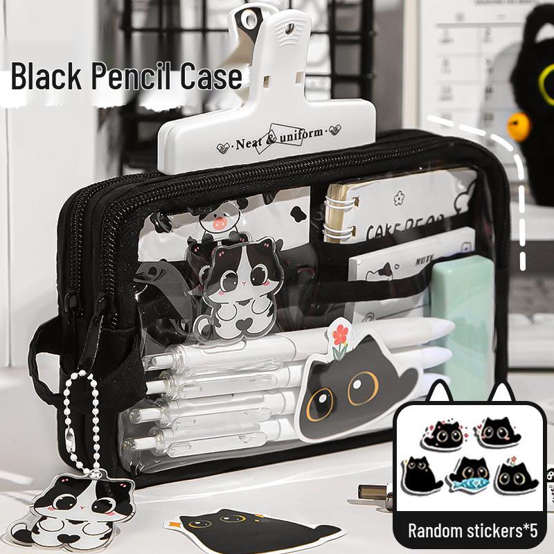 Adorable Black Cat Pencil Case 2025: Spacious and Stylish for Boys and Girls