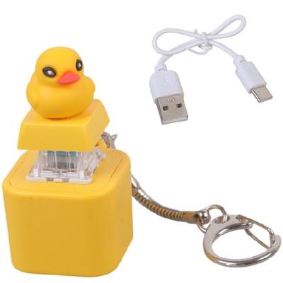 Cartoon Duck Rechargeable Switches Tester Kit Keyboards Switches Keychains Speaker Toy for Mechanical Keyboards