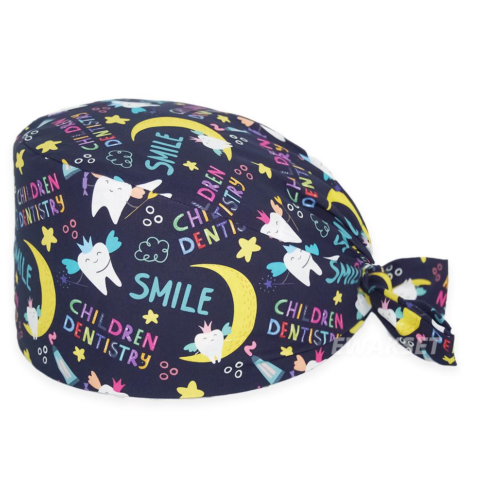 New Soft Cap Cotton Adjustable Cartoon Scrubs Hats Lab Working Surgicals Hat Pharmacy Dentist Nursing Accessories Scrub Caps