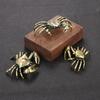 3 Styles Available Brass Crab Small Statue Ornaments Retro Animal Miniatures Figurines Office Desk Decorations Home Decor Crafts