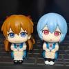 Anime Evangelion Ayanami Rei Figur Souryuu Asuka Langley Look Up EVA Sitzendes Modell Spielzeugpuppe Actionfigur PVC Ornament