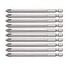 VESSEL Driver Bit for Air and Electric Screwdrivers X 100mm Set of 10 H B35 ZP +2 Hardness (High Hardness)