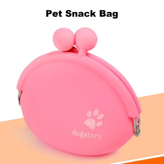 Silicone Dog Treat Pouch Puppy Snack Bag Fanny Pack with Clip Portable Dog Food Carrier Holder for Outdoor Training