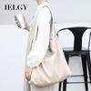 Korean Version Autumn and Winter Corduroy Canvas Bag, Casual Lazy Style Solid Color Shoulder Large-capacity Messenger Bag