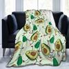 Avocado Throw Blanket,Soft Lightweight Flannel Blankets for Bed Couch Sofa, All Season Warm Cozy Fuzzy Plush Microfiber Blanket