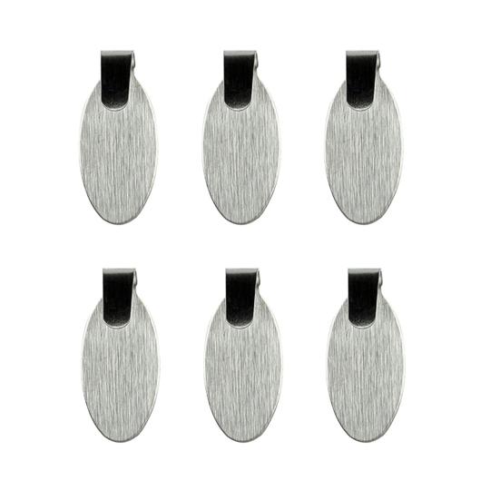 6Pcs Stainless Steel Self-Adhesive Door Wall Bathroom Kitchen Home Hanger Hook