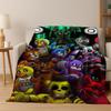 3D F-FNAF Spiel Cartoon Flanelldecke Weiche Warme Überwurfdecke für Bett Schlafzimmer Wohnzimmer Reise Camping Picknick Geschenk