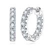 D Color 3mm 2.6cttw  Moissanite  Hoop Earrings With Cer 925 Sterling Silver Luxury  Earring For Women Jewelry