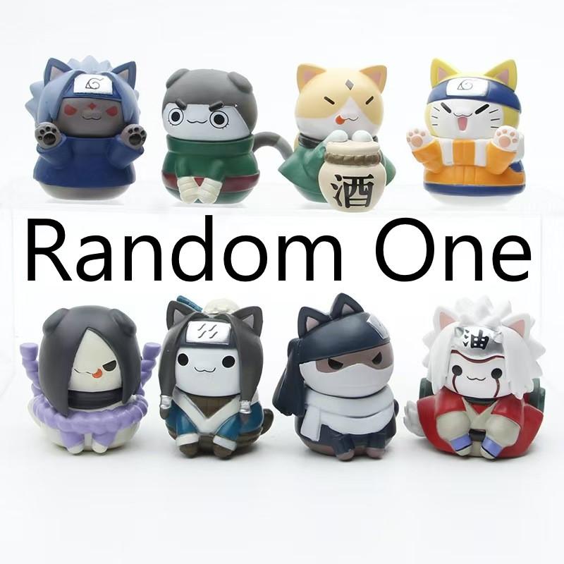 Naruto Katzen Serie Anime Figur Niedliches Tier Sasuke Sakura Hinata Figur Kawaii Jiraiya Itachi PVC Modell Für Geburtstagsgeschenk