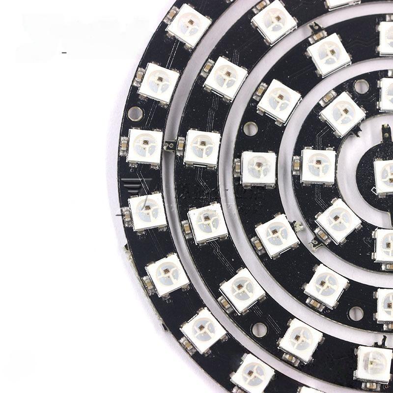 WS2812 RGB Light Ring Development Board 5050 Full Color Smart LED Module Wide Voltage for Automotive Decor Lighting DIY