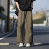 Pure Cotton Tooling Casual Pants Men's Trendy Brand Loose Ruffian Handsome Wide-leg Pants Trendy Straight Retro Paratrooper Pants