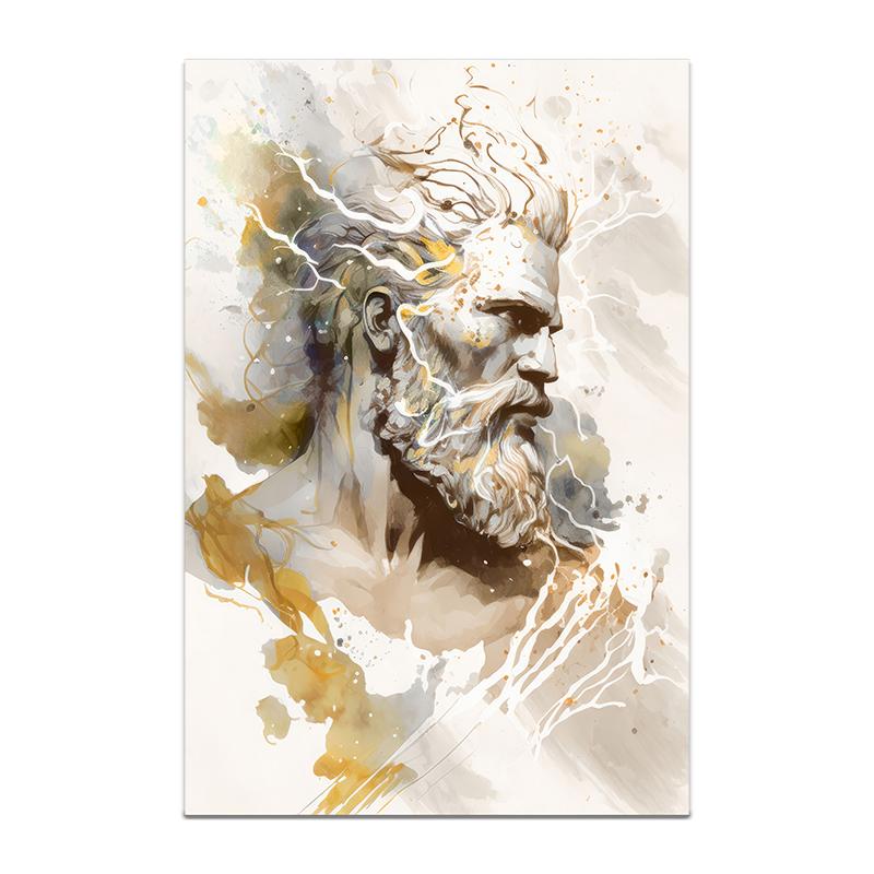 Abstract  Figure Statue Canvas Painting Wall Art Watercolor Posters Print for Living Room Home Decor Unframed